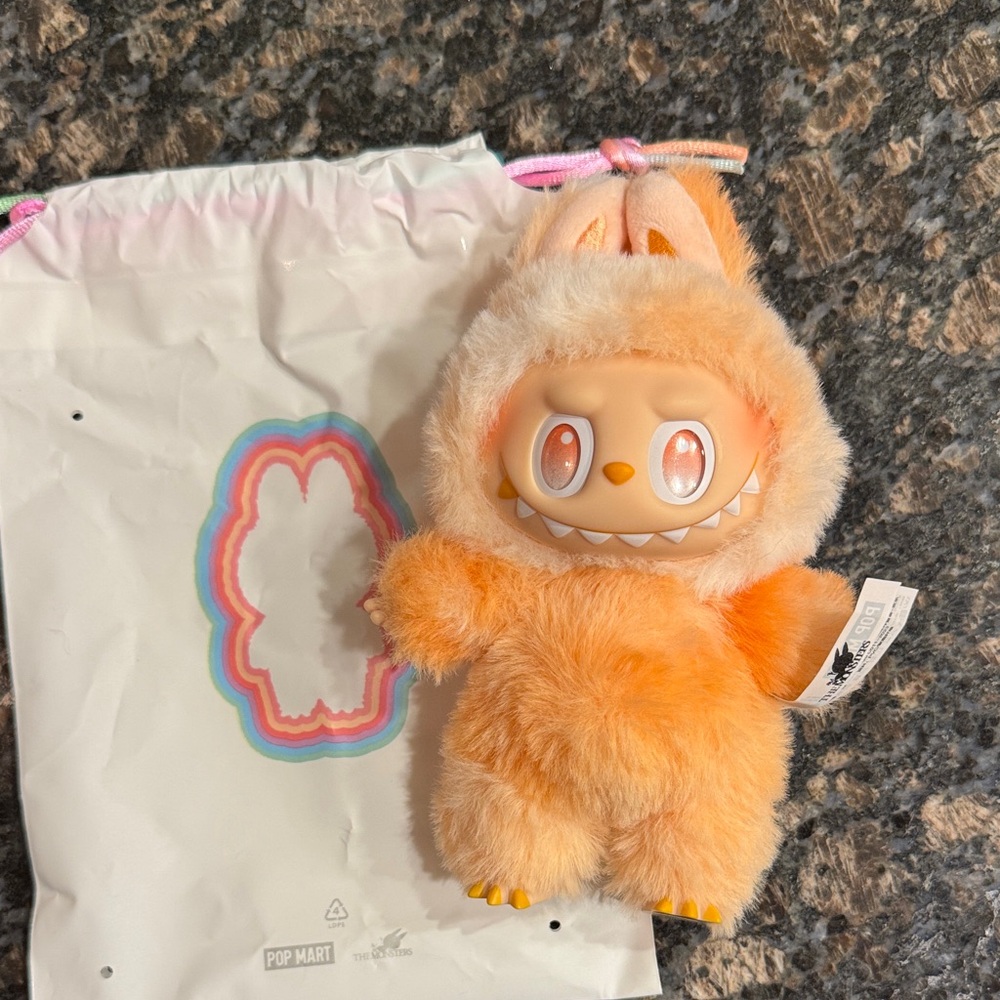 Orange Big Into Energy Labubu- Happiness